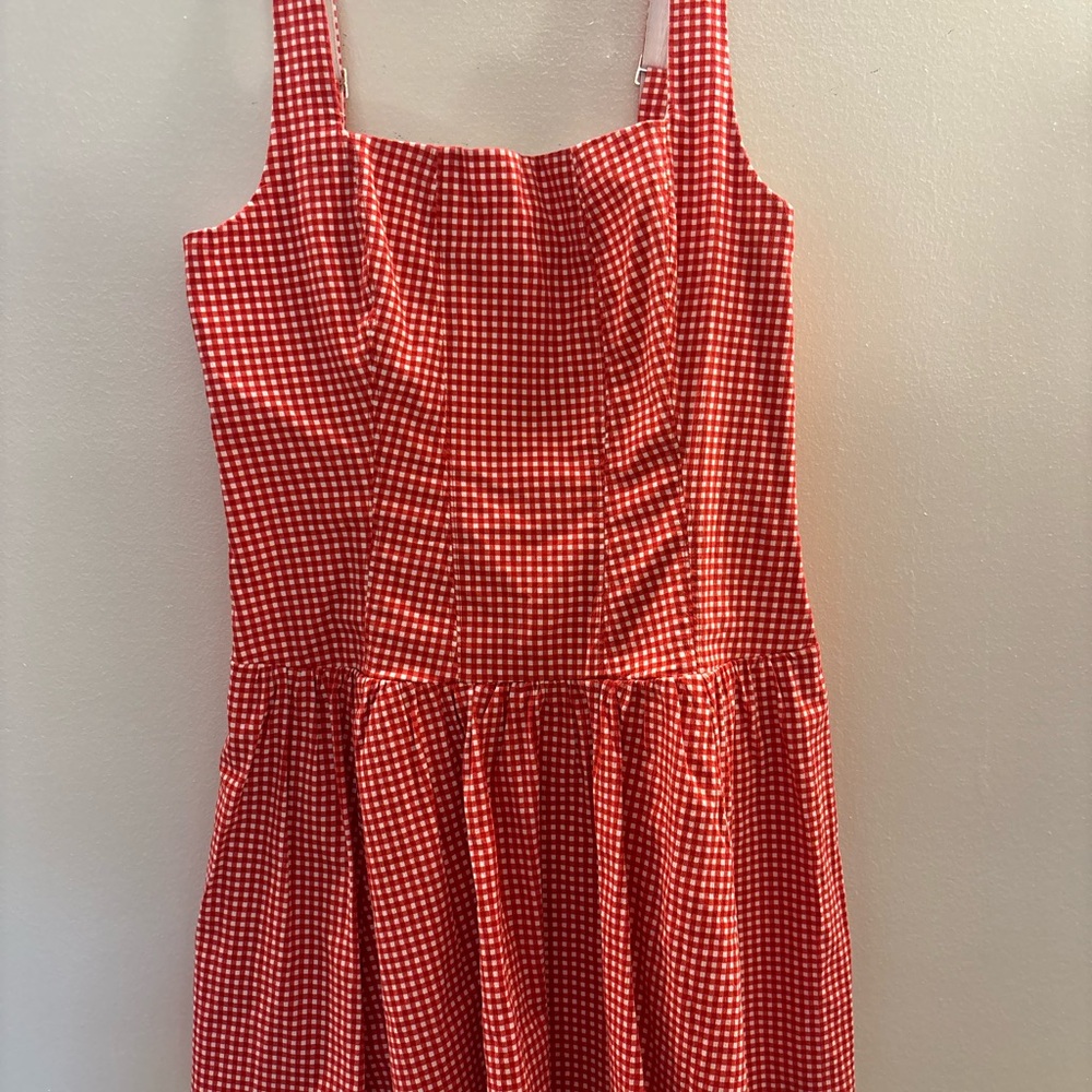 Abercrombie & Fitch Red and White Gingham Sundress - Picture 9 of 11
